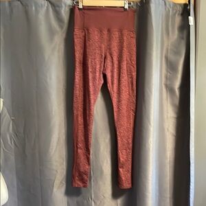 High-Waisted Maroon Leggings